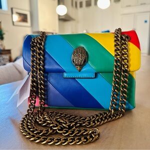 Kurt Geiger London Leather Mini Kensington Rainbow Crossbody Bag